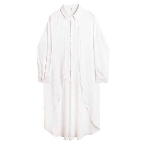 Abrigo informal holgado de manga larga para hombre, camisa blanca y negra, ropa de calle de Japón para hombre, camisa gótica de Hip Hop, cárdigan, ropa para espectáculos de escenario: C555 / XL