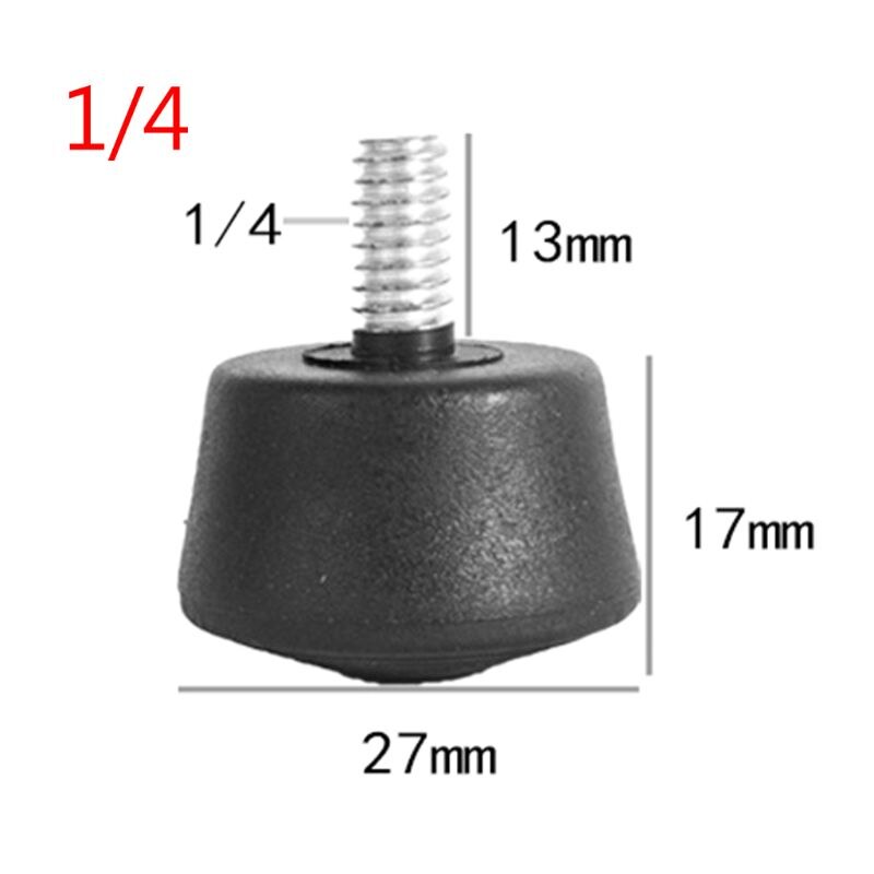 Pointe de pied antidérapante universelle en caoutchouc, pour trépied et monopode, 3/8 ", 1/4", M8: Type E