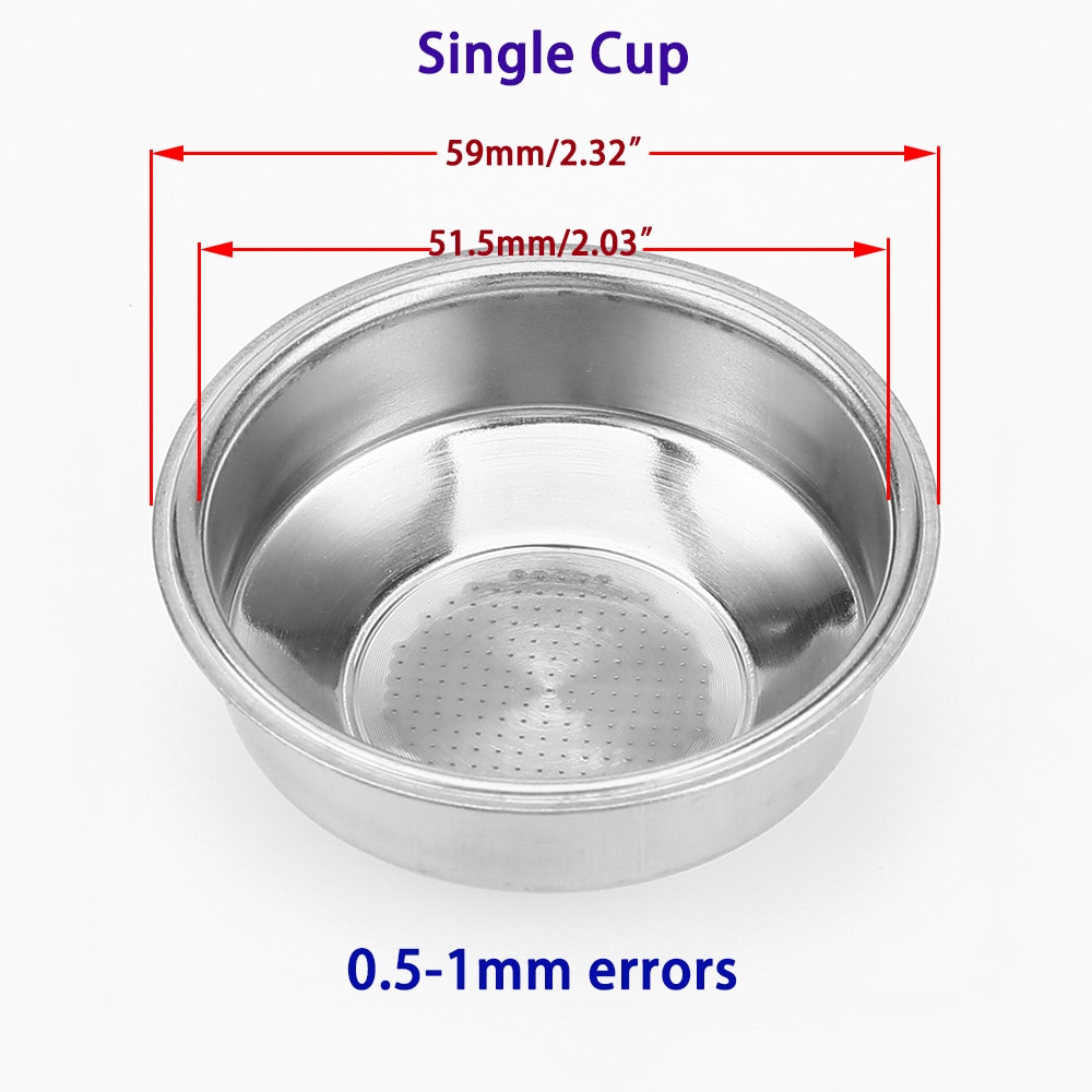 51mm enkelt-kopp ikke-trykk kaffemaskin filterkurv for husholdnings kaffetrakter kjøkken tilbehør kaffedeler: Form 2- enkeltkopp