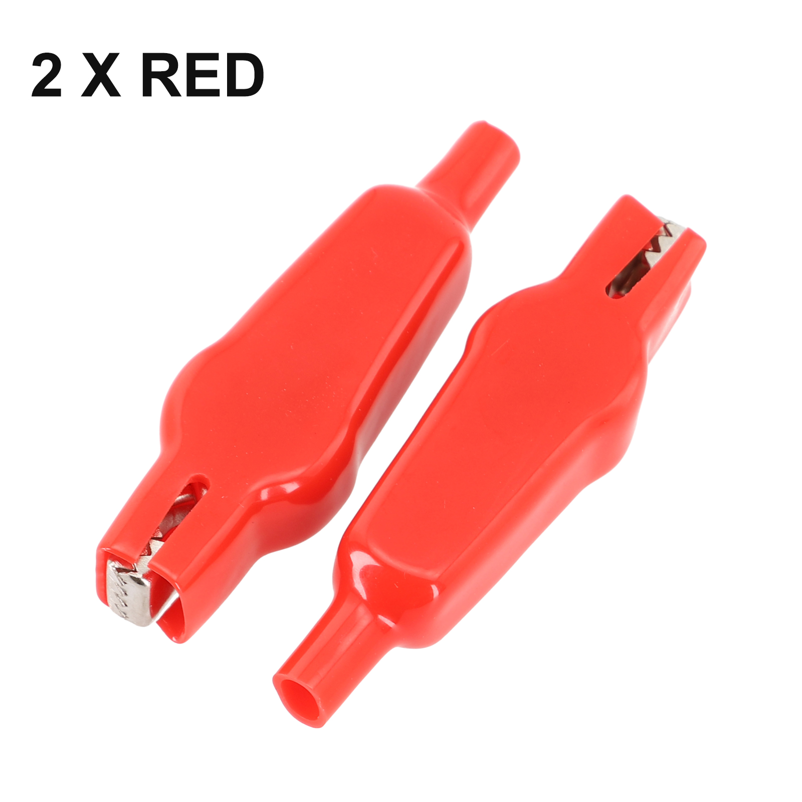 2 uds pinza de cocodrilo 20A abrazaderas de cocodrilo con revestimiento de PVC cables de prueba DIY pinzas eléctricas de cocodrilo piezas de herramientas eléctricas: Oro