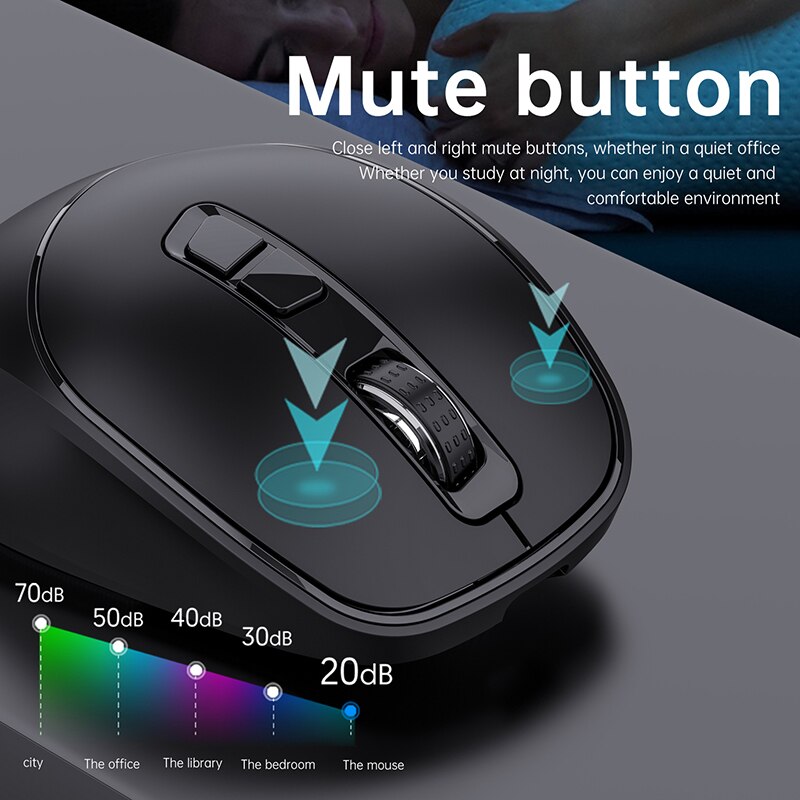 SeenDa Rechargeable Wireless Mouse for Laptop 2.4g Wireless Optical Computer Mouse Vertical Ergonomic