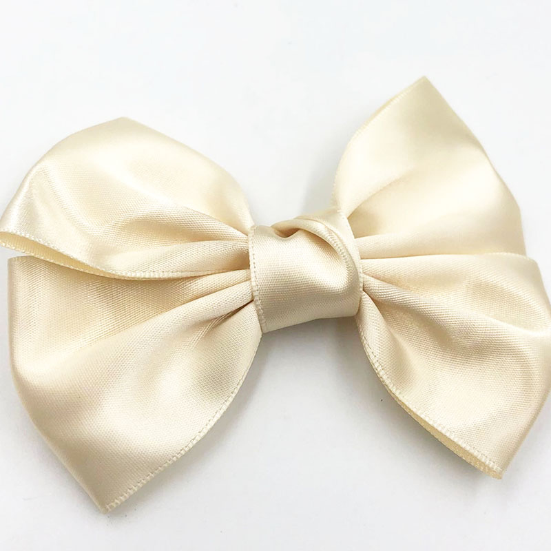 10 Uds. De decoración de boda de satén, apliques de costura, ramillete, lazo grande A156: Níquel negro