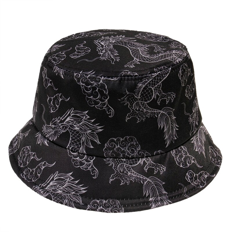Rævemor reversibel sort hvid stribet zebra print spand hatte til kvinder gorras fisherman caps sommer: Trække på