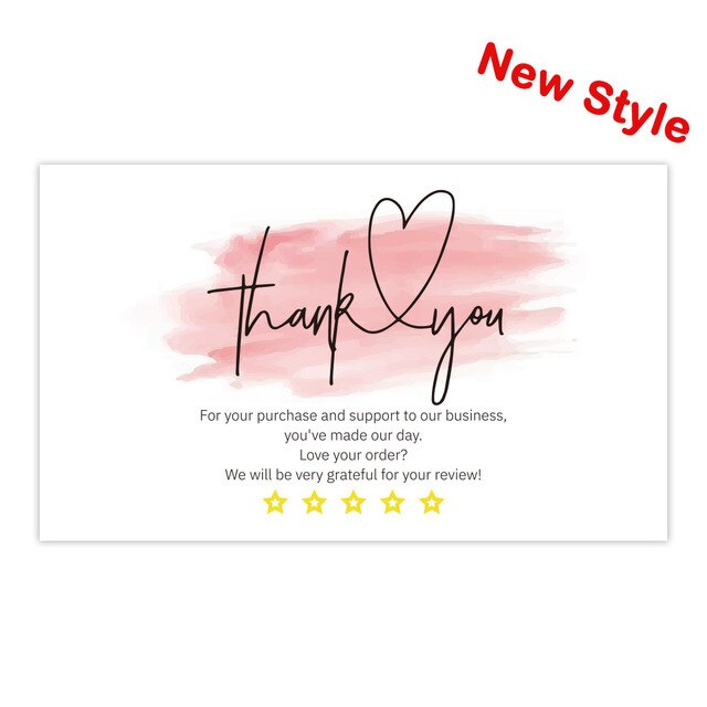 10-30pcs Thank You For Your Order Mini Card Pack Thank You For Supporting Small Business Card Multipack Small Business Note Card: QY953 / 10pcs