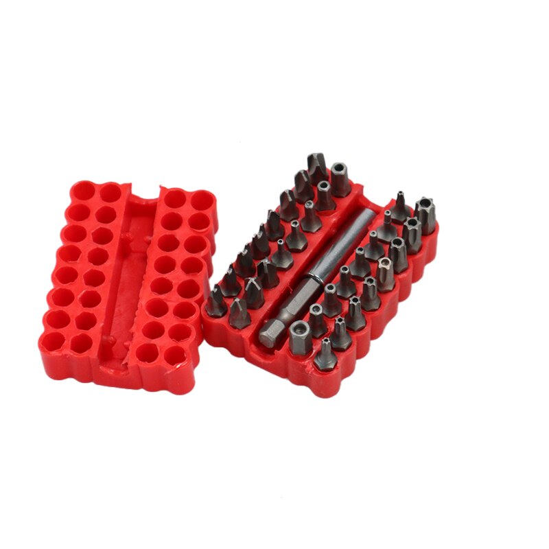 33pcs Security Bit Set with Magnetic Extension Bit Holder Tamper Star Screwdriver Bits Set Quick Release Bit Holder