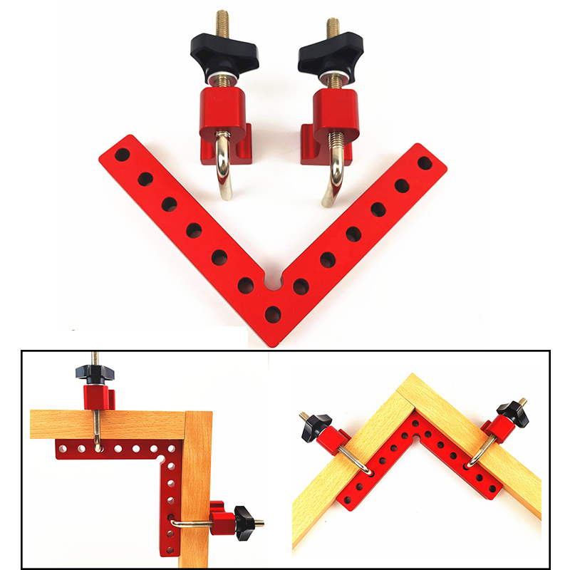 90 Degrees L-Shaped Auxiliary Fixture Woodworking Right Angle Positioning Clamps Auxiliary Positioner Aluminium Corner Ruler