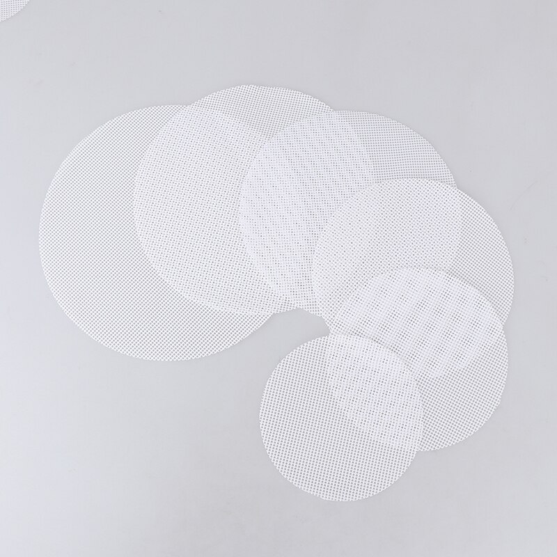 3Pc Round Non-Stick Silicone Steamer Pad White Dim Sum Paper Home Restaurant Steamers Mat Kitchen Cooking Tools