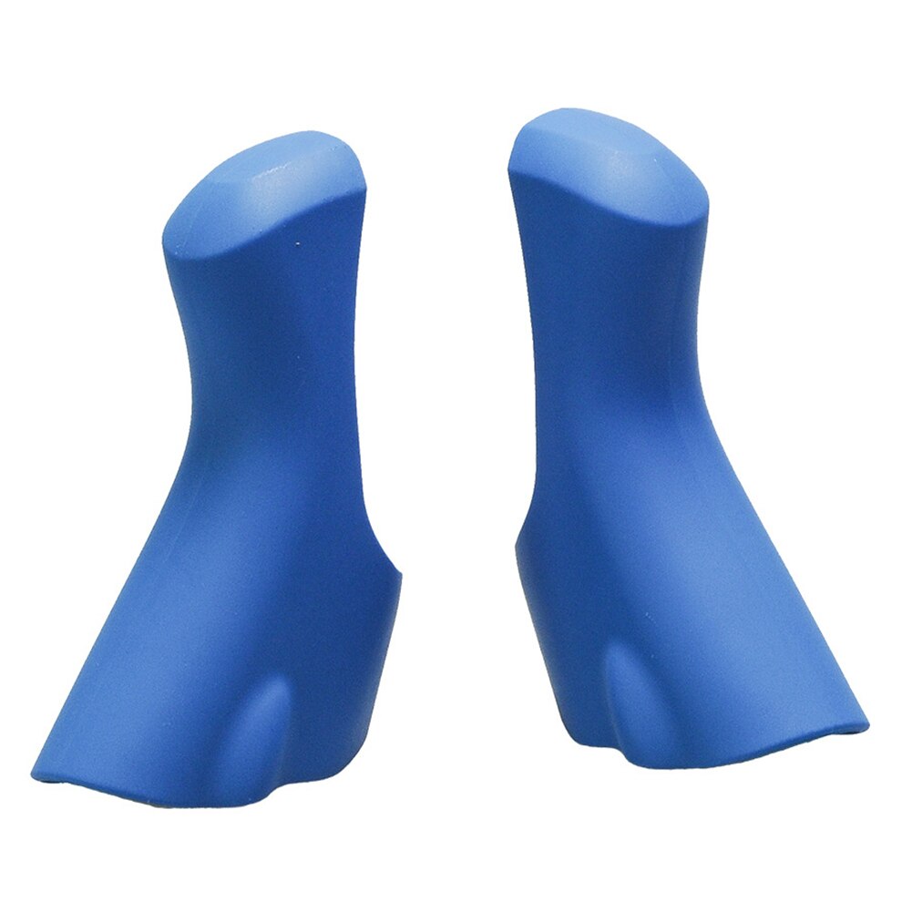 Palanca de cambios para bicicleta de carretera cubierta de soporte de palanca de freno de silicona elástica, palanca de cambios bicicleta para Shimano , accesorios de repuesto para ciclismo: Blue