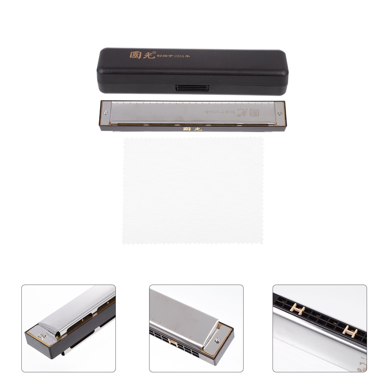 Harmonica 24 Trous En Do Majeur - Parfait Pour Débutants - Kit Complet Avec étui Et Chiffon Nettoyage (Rose) - 5