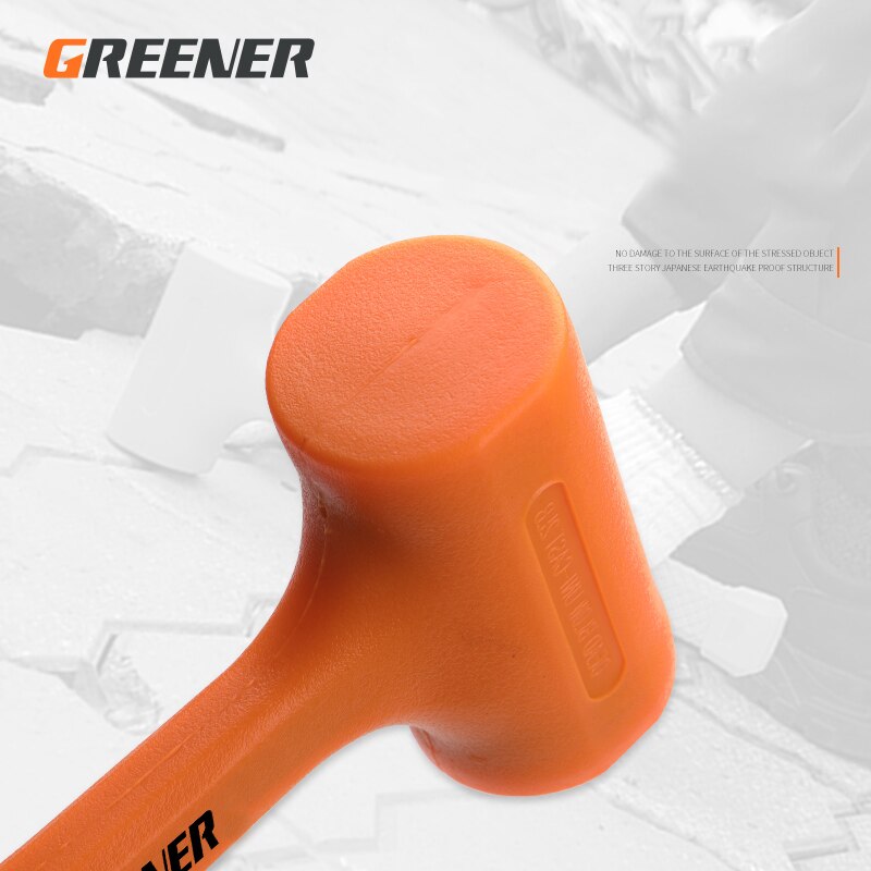 Groener Dubbele Rubber Hamer Tegel Decoratie Multifunctionele Floor Plastic Inelastische Rubber Mallet Montage Hamer Handgereedschap