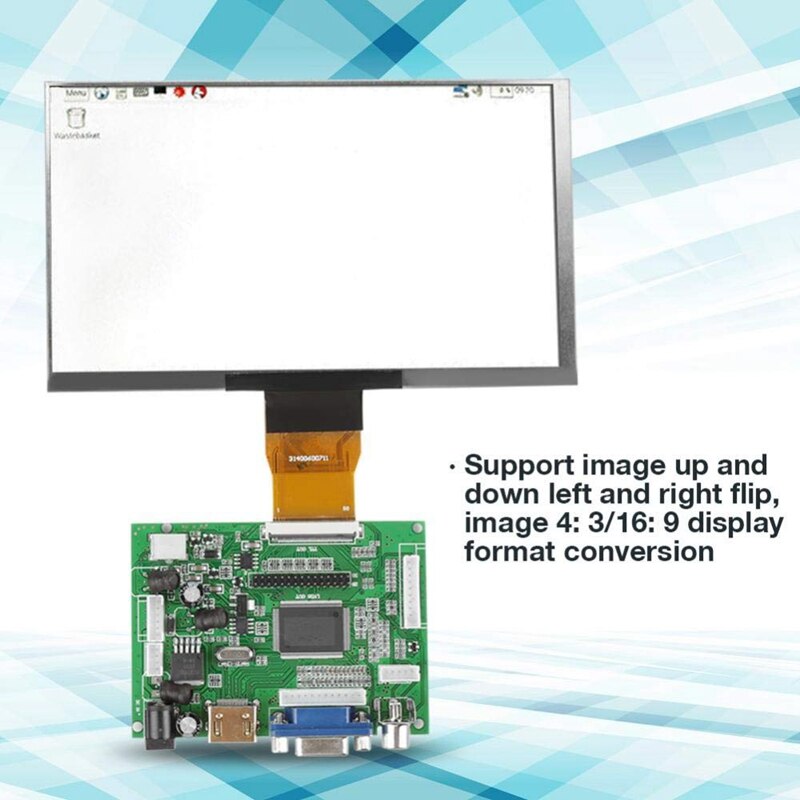 7Inch Lcd Display Module Hdmi Vga Socket 50Pin 1024X600 Ips Monitor Sn for Raspberry Pi 3/2: Default Title
