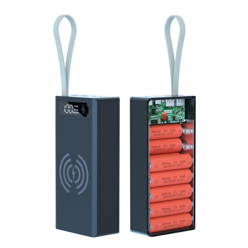 18650 Battery Storage Box Power Bank Wireless Charger Power Box Case DIY External Battery Case 18650 Battery Holder Box