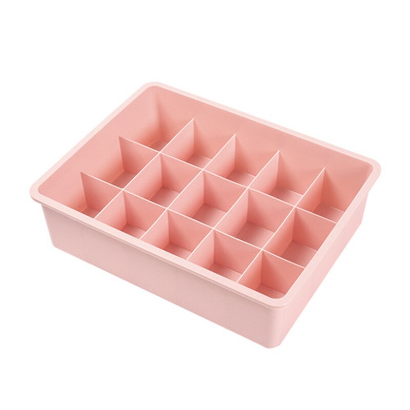 Plastic Multi Grids Ondergoed Bh Sokken Opbergdozen Kleding Organizer Thuis Slaapkamer Kast Lade Plastic Divider Organizer: pink 15 grid