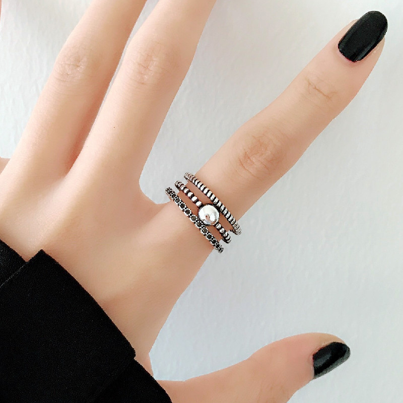 Neue modisch Charme Perlen Ringe Für Frauen Männer Boho Knöchel Party Ringe Punk Cocktail Schmuck Mädchen