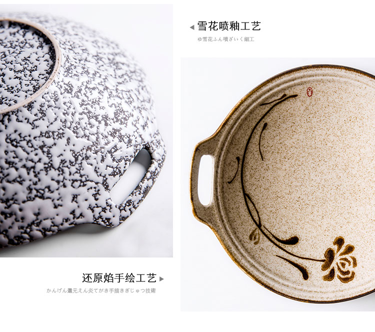 Bone China Food Plate Dinnerware Hand-Painted Ceramic Pottery Tableware Round Bina Dish Plate Salad Plate