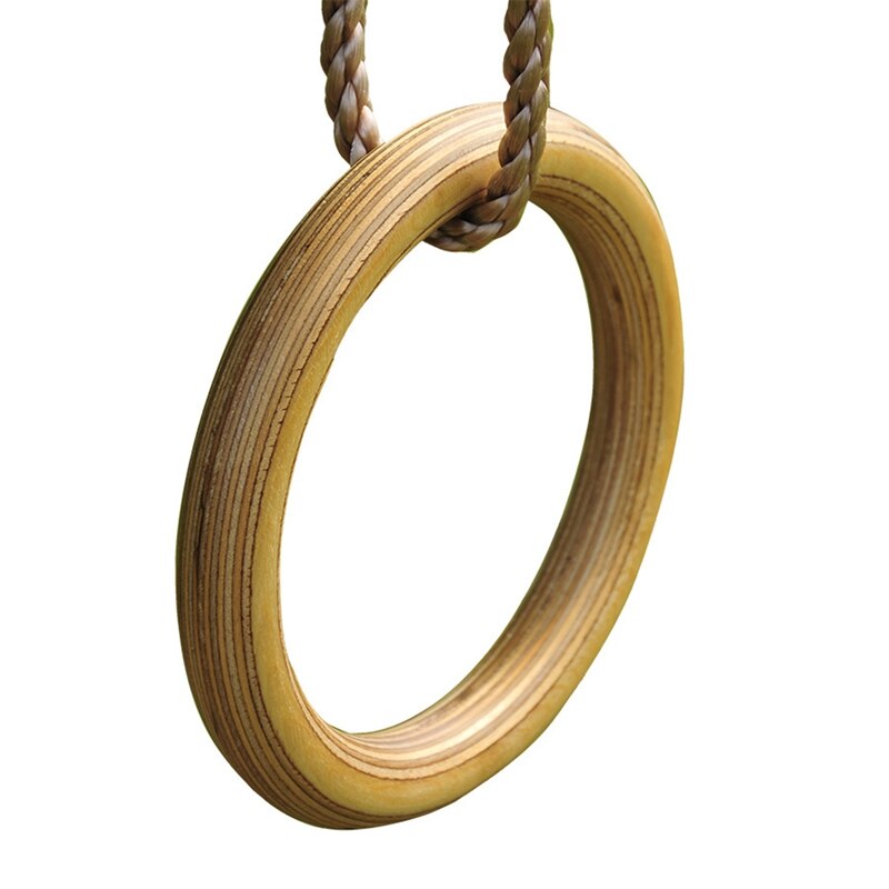 Kids Gymnastic Rings Exercise Rings for Kids Trapeze Doorway Swing Rings Wooden Gym Rings for Kids Indoor Pull Up Rings