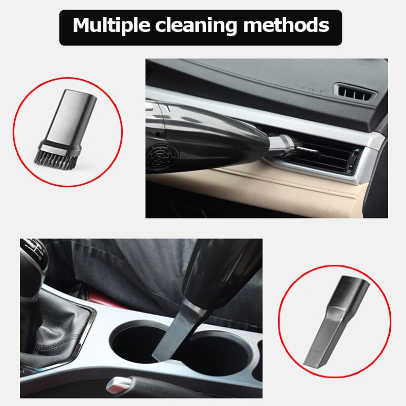 Aspirador de mano para coche, 12V, 120w, herramienta portátil de alta potencia, mini limpiador para coche