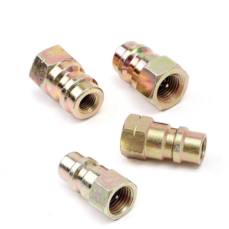 Set of 4 A/C R-12 to R-134a Low/High Side Retrofit Conversion Adapter Fitting Caps Kit Air Conditioning AC System PAK5