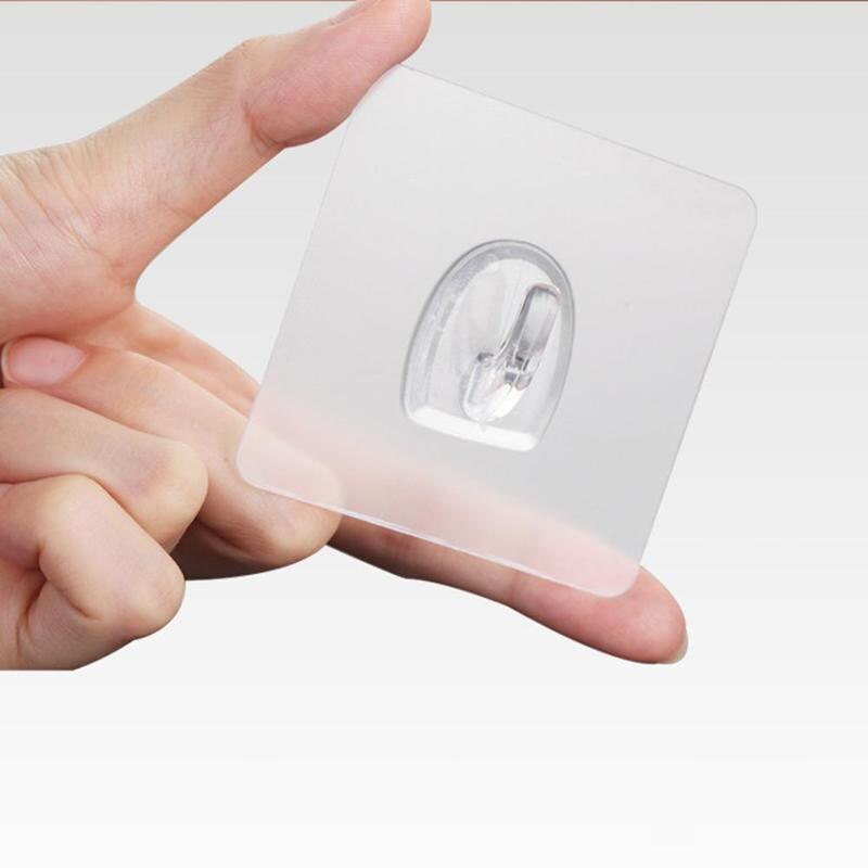 Vedenpitävä monitoiminen tarrakoukku läpinäkyvä esine ripustuskoukun takana saumaton kylpyhuone vahva keittiö koti  o5 n 7