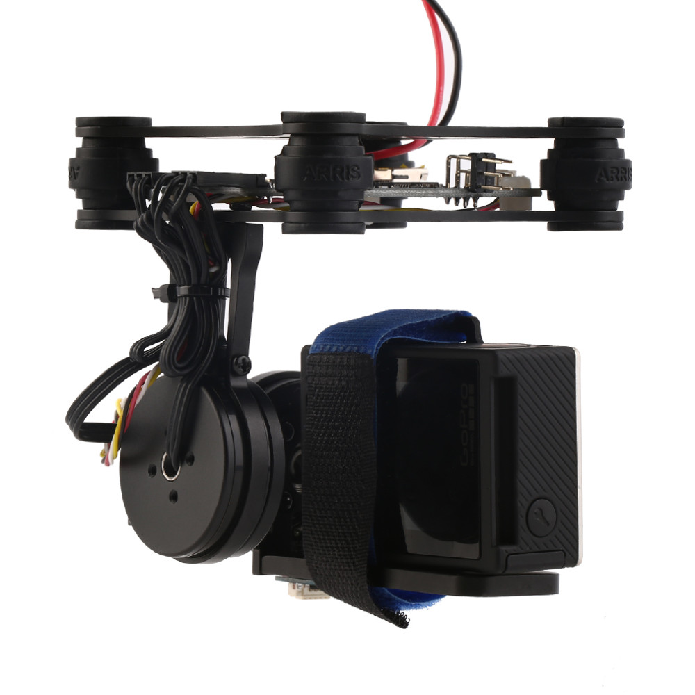 Lightweight 2 Axis Gimbal Stabilizer Brushless BGC3.0 Plug and Play PTZ 3S LiPo for GoPro DJI QR X350 F450 Aerial Photography