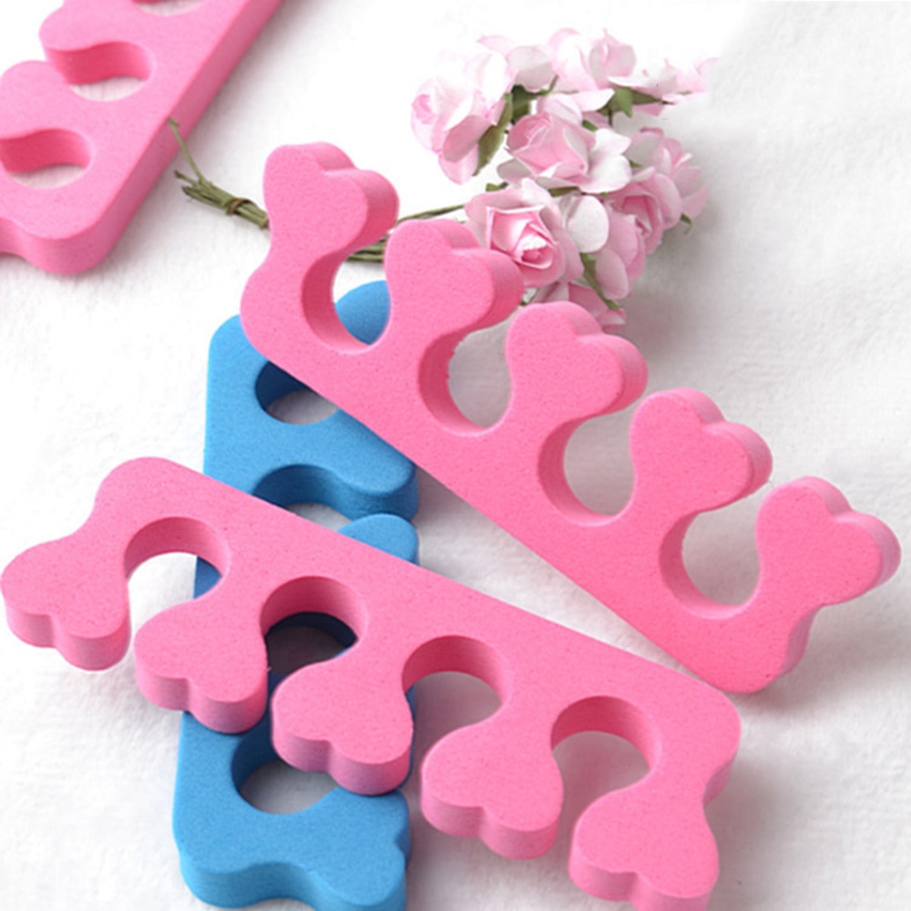 20 Pcs = 10 Pairs Nail Art Tenen Populaire Afscheiders Vingers Bezinksel Zachte Spons Beauty Tools Verdelers Manicure Pedicure Professionele