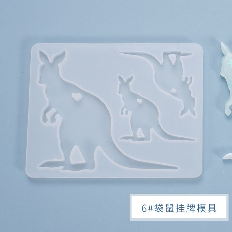 DIY Listing Pendant Resin Mold Handmade Keychain Crystal Epoxy Mold Pendant Ornament Silicone Mold For Resin: 15