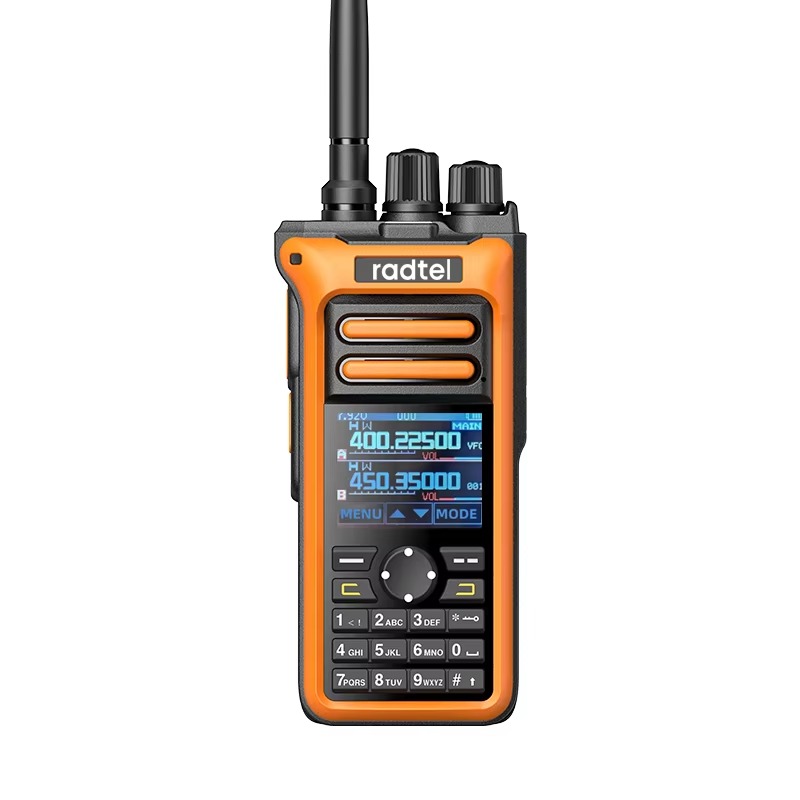 Radtel RT-752 10w air band walkie talkie voll band amateur ham radio 250ch ht USB-C batterie noaa fm am aufnahme vibration: Orange / EURO
