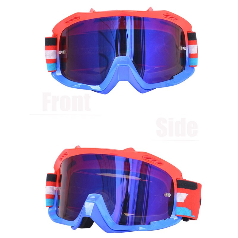 Gafas de sol de Motocross para hombre y mujer, lentes de sol para Motocross, todoterreno, motociclista, para exteriores, casco de motocicleta, lentes gratis + bolsa: A
