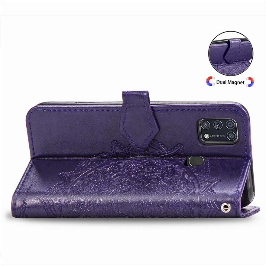 Funda con tapa para Motorola E6S , Funda de cuero 3D con cartera de Mandala para Motorola Moto E6S, carcasa para Moto E6S E6 S E 6 S