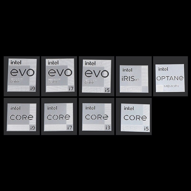 Etiqueta de Metal para ordenador, adhesivo Intel EVO i9 CORE i7 i5 i3 de 11. ª generación