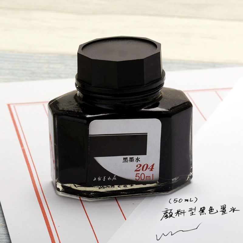 50ml Bottled Glass Smooth Writing Fountain Pen Ink Refill School Student Stationery Office Supplies