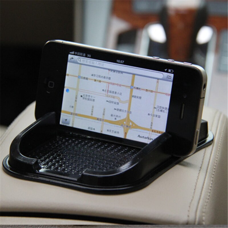 Zwarte Pad Auto Anti Slip Mat Auto Elektronica Silicagel Magic Sticky Pad Mat Voor Mobiele Telefoon