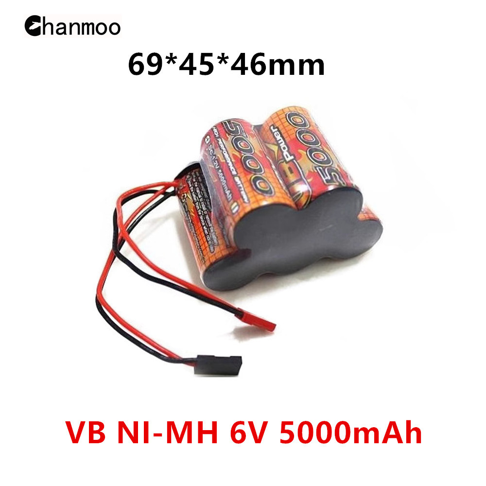 VB Power 1600mAh 6V 2/3A 6V 5000mAh NI-MH Rechargeable Battery Gasoline Receiver Battery Pack for 1/8 1/5 RC Car HPI BAJA Parts