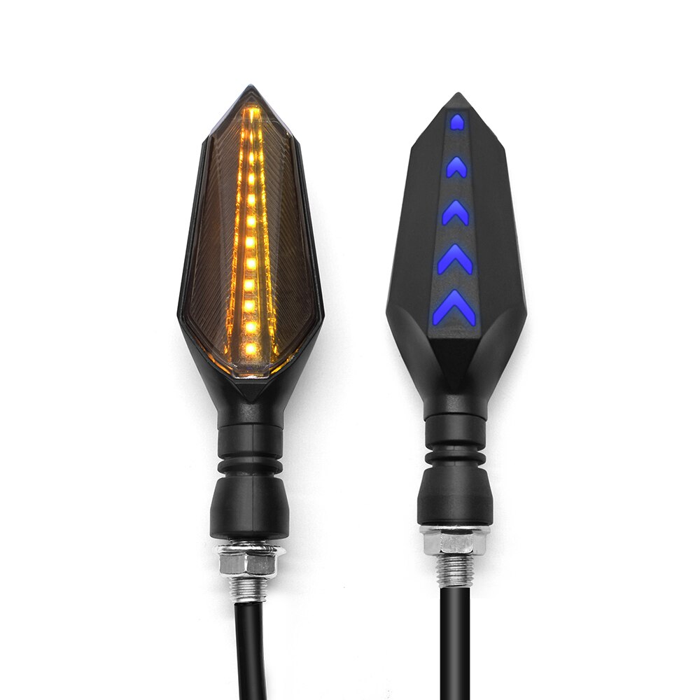 Universele Motorfiets 12V Led Knipperlichten Blinker Voor Achter Verlichting Voor Suzuki Gsf 1250 1200 650 Bandit Gsx 1250 1400 650F: 1 pair Yellow-Blue