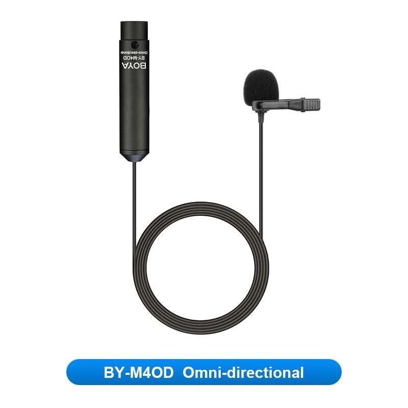 BOYA BY-M4C et M4OD Alimentation fantôme Clipsable Cardioïde XLR Micro Cravate Avec Fiche Cannon pour Caméra Caméscope ZOOM H4n H5 H6 TASCAM: BY-M4OD