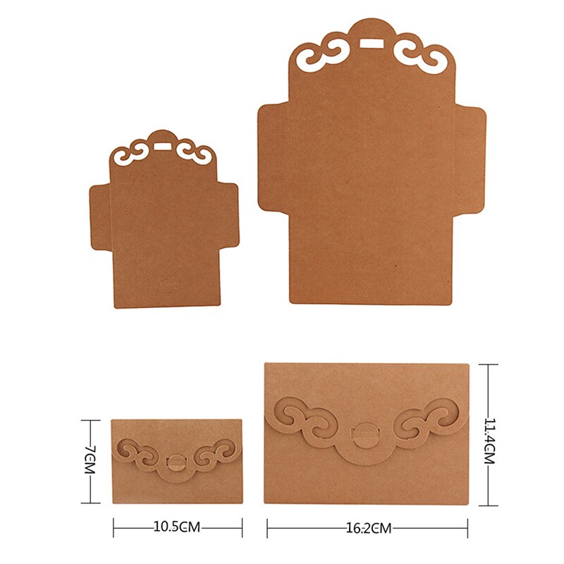 20PCS/Pack Hollow Out Kraft Paper Thicken Envelopes for Birthday Christmas Wedding Writing Paper Stationery