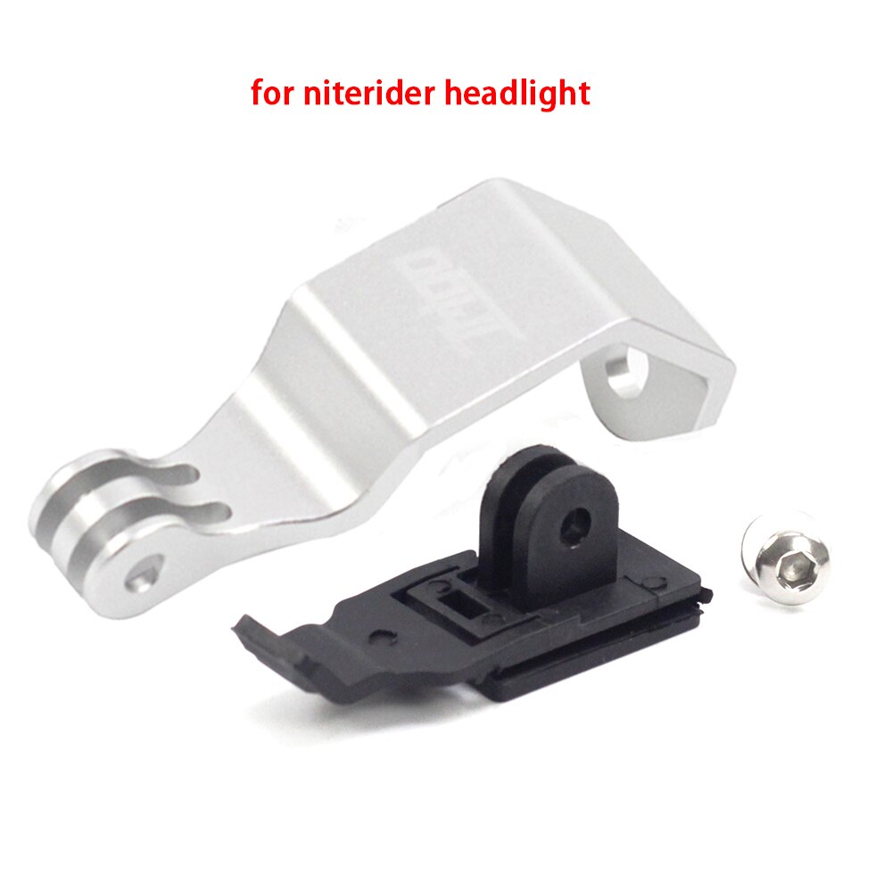 Fietskoplamphouder voorvork sportcamerahouder voor brompton 3 sixty opvouwbare fiets racefiets gopro cateye gaciron niterider: Zilver voor niterider