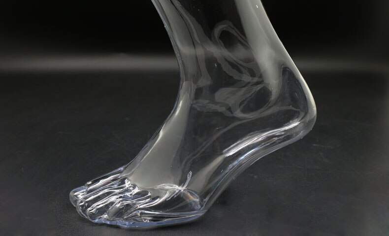 Fashionable Female Transparent Foot Mannequin Foot Model On