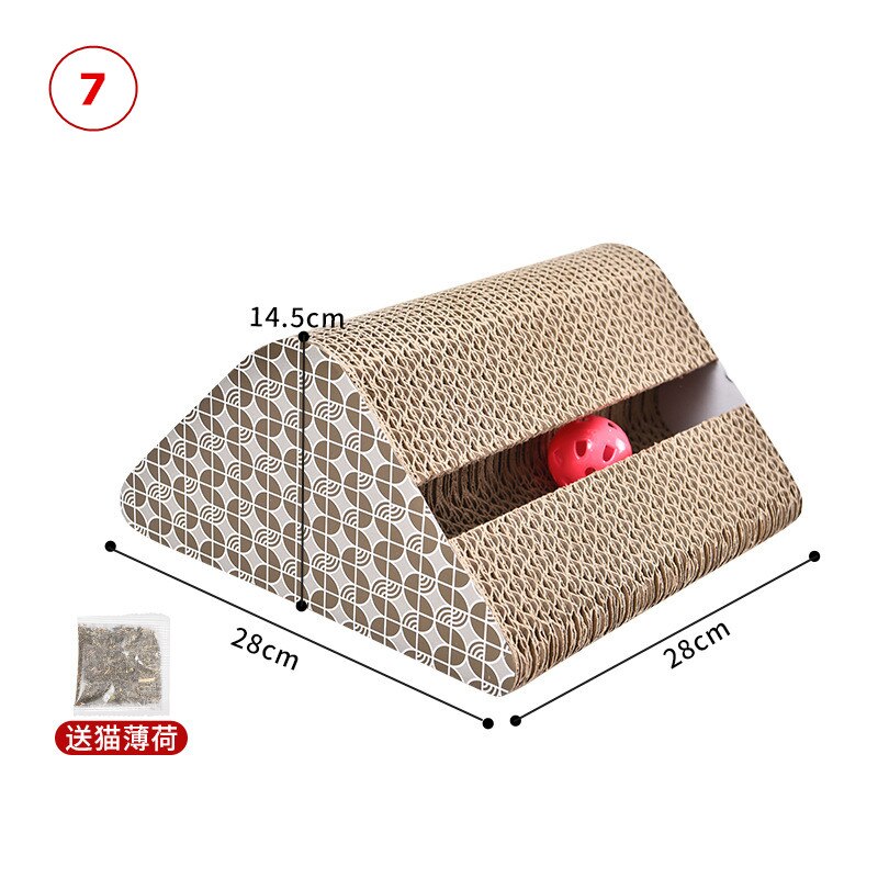 Cat Scratch Board Toy Pad Grinding Nails Interactive Protecting Furniture Cat Toy Corrugated Large Size Catw Scratcher Toys: 7