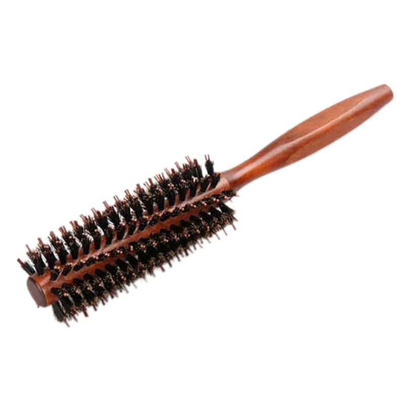 6 typer lige twill hår kam naturlig vildsvin børste rullende børste runde tønde blæser curling diy frisør styling værktøj: D