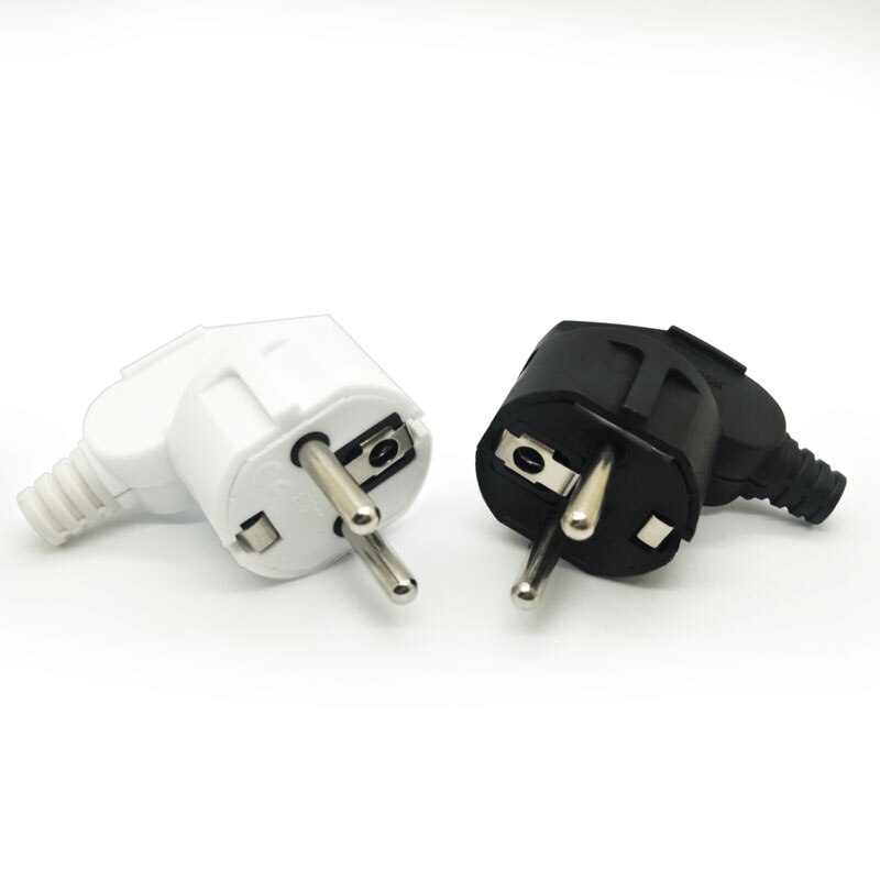 4000W EU Steckdose Adapter Elektrische Stecker AC Power Stecker Kabel Stecker Konverter Adapter Abnehmbare Stecker 16A 250V: white black set