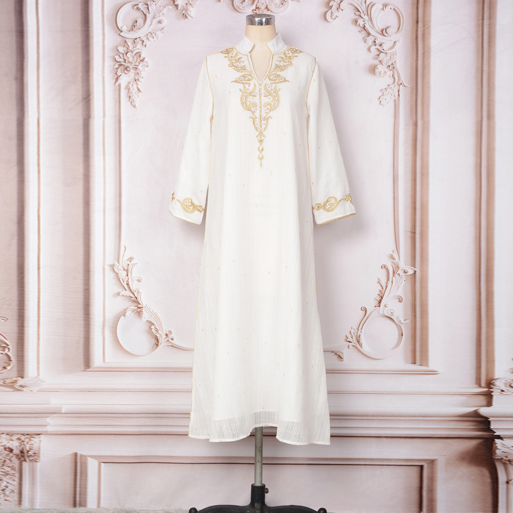 Vestidos caftán Abaya Jalabiya para mujer, vestido largo de musulmán bordado, Abayas sauditas Eid Ramadán Dubai Islam Marocain Vestidos: M