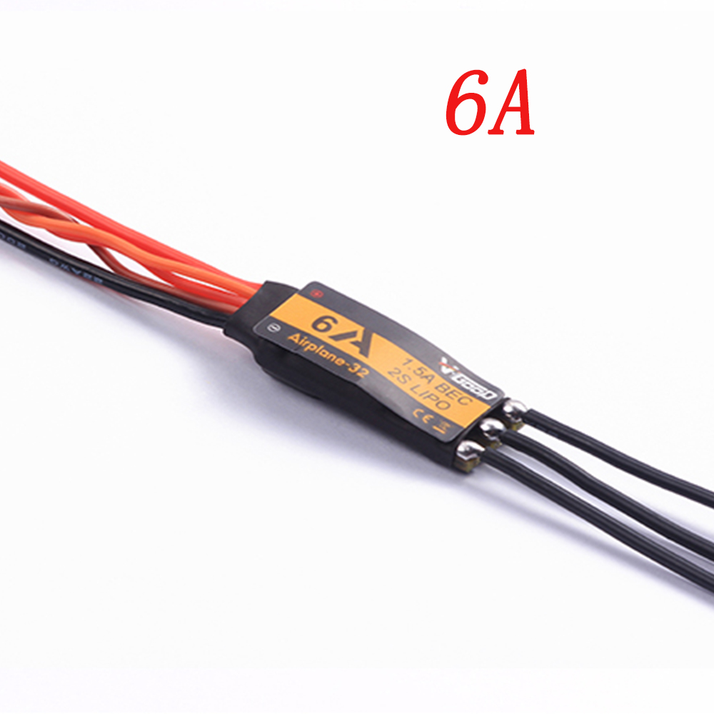 Newest VGOOD Brushless ESC 6A / 12A / 20A / 30 / 40A / 60A / 80A / 100A / 120A 2S 32-Bit With 1.5A SBEC for RC Airplane Accs: 6A