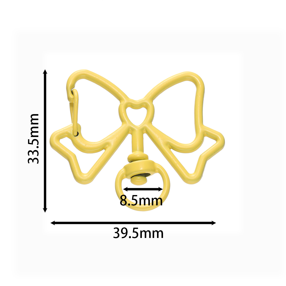 5 unids/lote de cierres de langosta coloridos con forma de mariposa, llavero giratorio, ganchos para llaves de Metal de aleación para fabricación de joyas, suministros artesanales