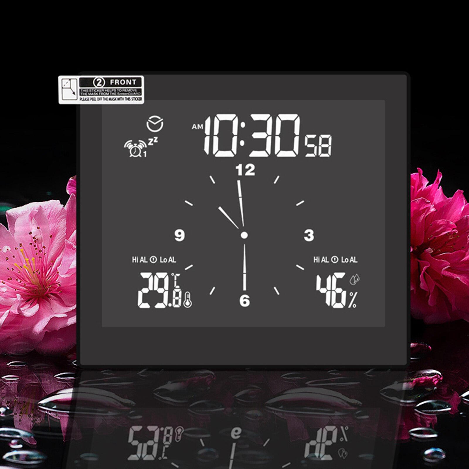 Horloge de douche numérique étanche humidité température salle de bain minuterie