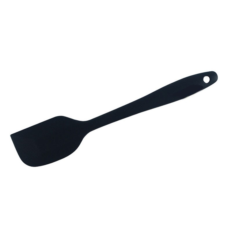 Classic Multicolor Food Grade Non Stick Butter Silicone Spatula Set Cookie Pastry Scraper Cake Baking Spatula Silicone Spatula: Black