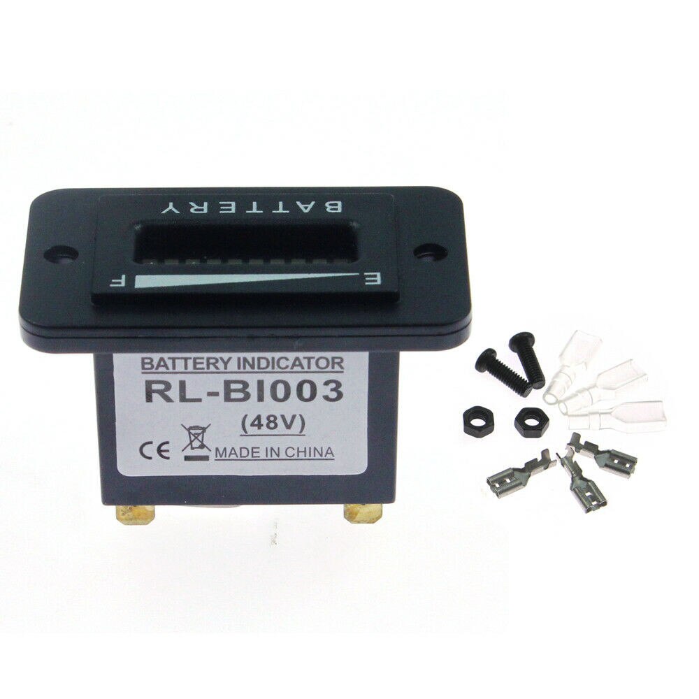 48V LED Battery Indicator Meter Gauge Charge Discharge Tester LED Battery Status Charge Indicator Monitor Meter Gauge