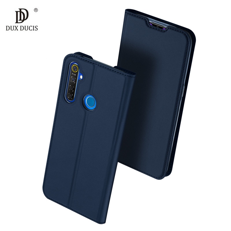 Flip Holster For OPPO Realme 5 Realme5 Case Leather Skin Book Cover For OPPO Realme 5 Magnetic Flip Phone Cover 6.5 inch