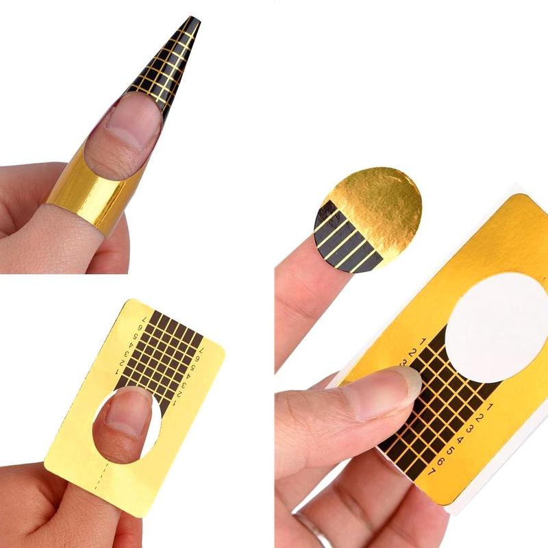 Professionele Nail Forms Sticker 10/20/40 Pcs Acryl Vorm Nagels Gel Extension Guide Curl Polish Art Nail curve Tips Z7B7