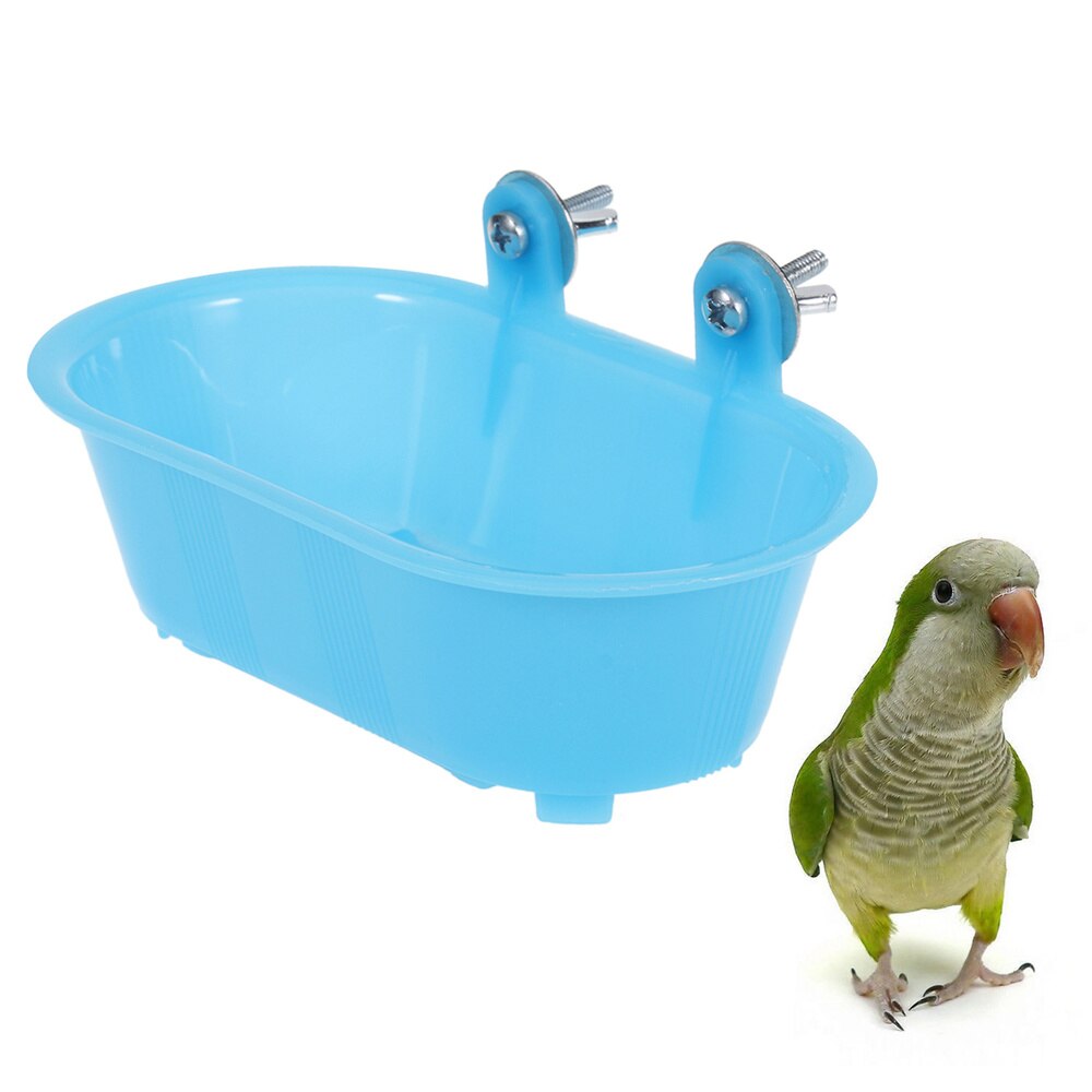 Bañera con espejo duradero Adorable para canarios, 1 unidad